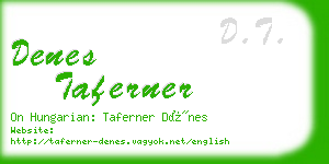 denes taferner business card